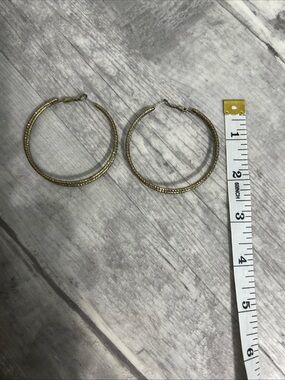 Premier Designs Antiqued Gold Leaver Back Hoop Earrings for Women
